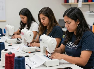 emprendimiento de latinos, con personal latino, produciendo en masa con produccion automatizada.