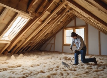 a man working on a pipe in a wall