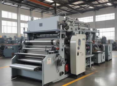 Stacks of sturdy paper bags ready for shipment on a wooden table.