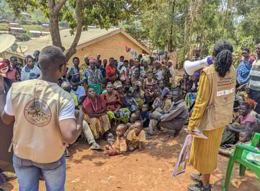 sensibilisation par AFEPD au site des déplacés à Nizi