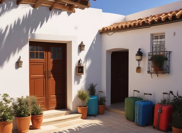 Beautiful beach along a coastline with a city.