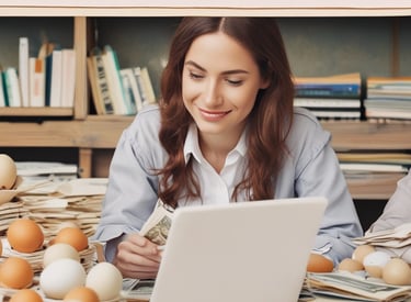 A smiling person receiving a loan approval notification on their smartphone.