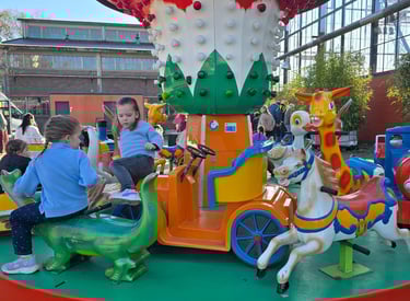 kinderen in draaimolen