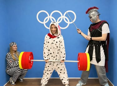 People taking fun photos inside Selfie Experience Split, one of the most unique attractions in Split.