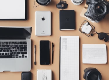 A vibrant team collaborating in a modern office with purple and white accents.