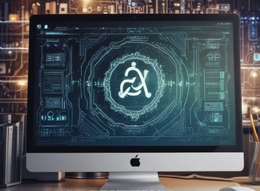 A focused creator filming a tech review in a minimalist studio setting.