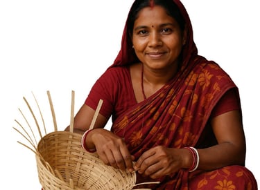 A 32-year-old bamboo artisan from a small village near Agartala, Tripura