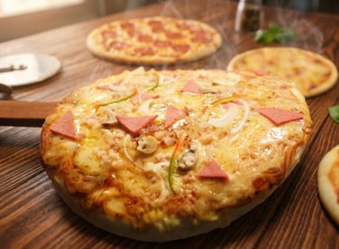 Pizza Box on Wheels Bacon Pizza