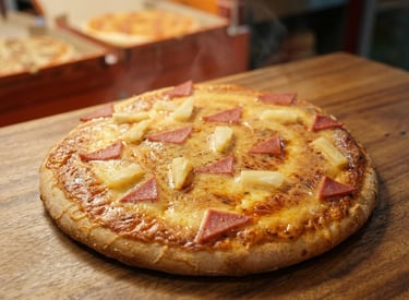 Pizza Box on Wheels Hawaiian Pizza