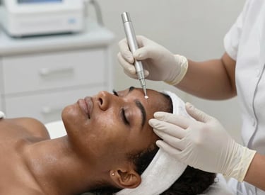 Professional clean cover image showcasing a modern aesthetic clinic environment with subtle blue lighting.