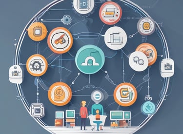 A small business owner reviewing automated workflow dashboards on a laptop.