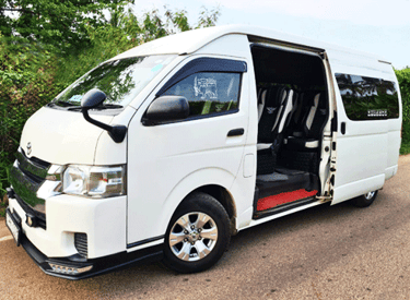 Spacious tour van for family transport and group travel across Sri Lanka