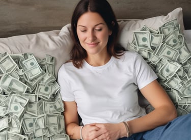 A person writing a budget plan on paper with a calculator and coffee nearby.