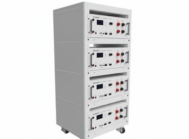 Rack mounted battery storage