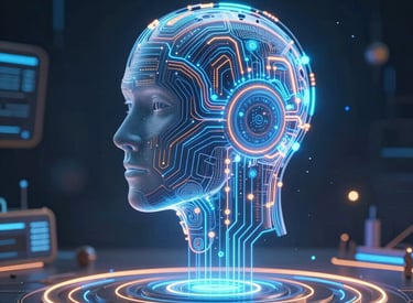 Agricultural drones flying over lush green fields at sunrise.