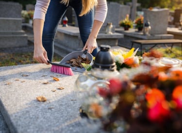 limpeza de jazigo em cemitério