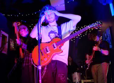 Event photography in Montgomery AL – Carmine Sun at Village Green Records, live concert photo by Spirit World Photo