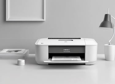 Support specialist assisting a customer remotely with printer setup on a laptop.