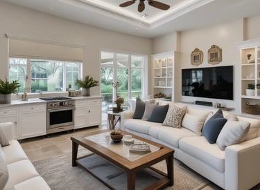 A vibrant 360° virtual tour capture showcasing a modern commercial property with clear, bright visuals.