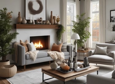 A cozy modern living room with stylish décor.