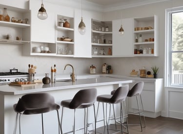 A bright and airy kitchen with modern updates.