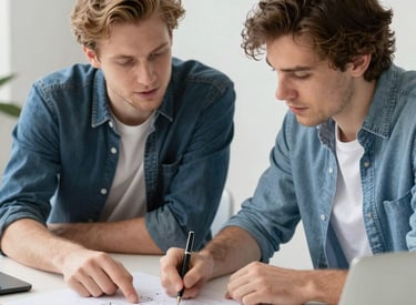 Engineer consulting with industrial hotmelt equipment in a modern factory setting.