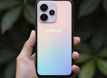 Person using Infinix phone smoothly navigating apps