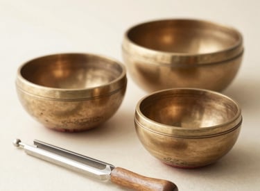 Close-up of glowing hands channeling energy with calming crystals and candles nearby.