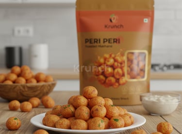 Fuel your workday with Krunch: Light and crunchy makhana office snack.