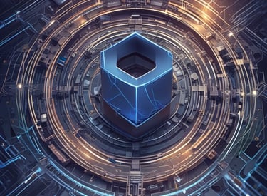 A close-up of a secure digital lock overlaying a network background symbolizing cybersecurity.