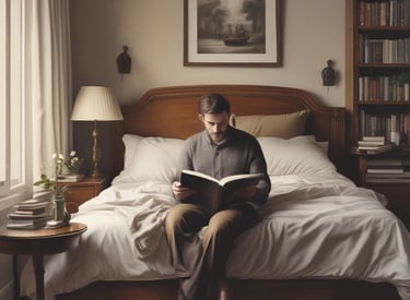 Focused person working at a desk with light waves symbolizing concentration frequency.