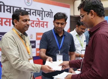 Students attending a pre-departure orientation session.