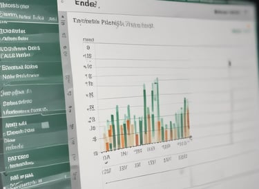 A focused student working on an Excel spreadsheet during an online course.
