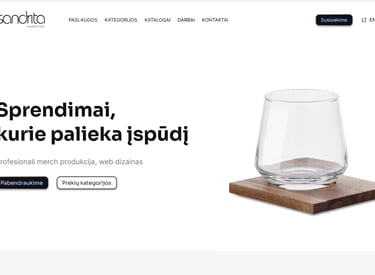 sandrita-marketing. lt svetainės dizainas