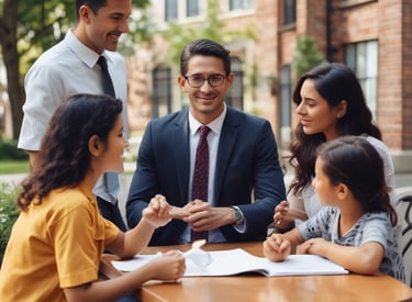 An interpreter helping a client communicate effectively during a legal consultation.