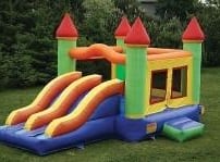 DOUBLE SLIDE COMBO WITH FREE BUBBLE MACHINE! 28Lx19Wx16H. Bookings 832-216-8423