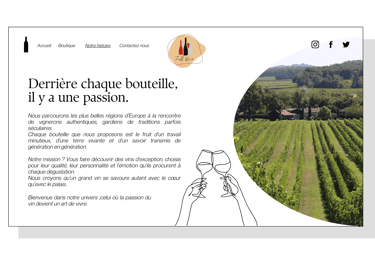 page histoire site web