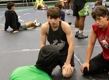 Wrestlers asking questions