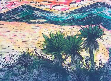 "Hope reflected in the golden waters of the lagoon." A luminous and serene composition..