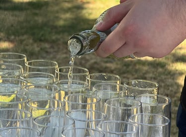 Wine reception; drinks reception; wine bar; sparkling reception