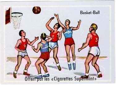 1950s 1960s Cigarettes Supermint Basketball Card Rare Offert Par Les