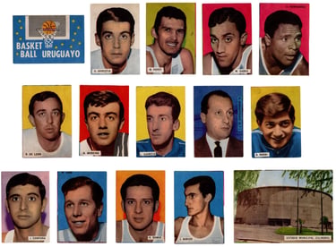 1969 Figuritas Crack Goles Dobles Basketball Cards from Uruguay