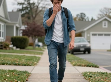 Man walking. Cognitions Counseling offers Therapy for trauma, PTSD in Fort Mill, SC 