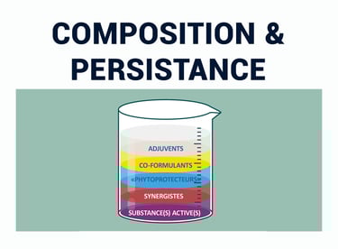 PESTICIDES COMPOSITION PERSISTANCE