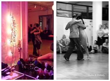 Menschen tanzen in Tango Macht Schön.