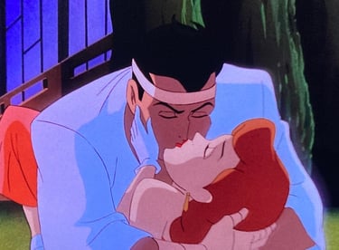 Batman: Mask of the Phantasm - Bruce and Andrea Share a Smooch