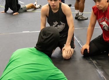 Wrestlers asking questions