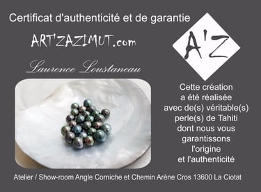 certificat d'authenticité des perles de Tahiti 