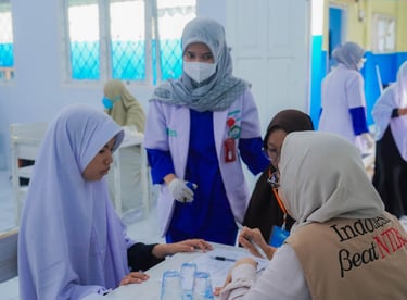 Tim klinis melakukan rekrutmen dan pemeriksaan awal peserta dalam pelaksanaan uji klinis