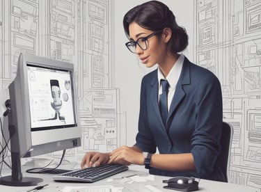 A student reading a book in a cozy library setting.